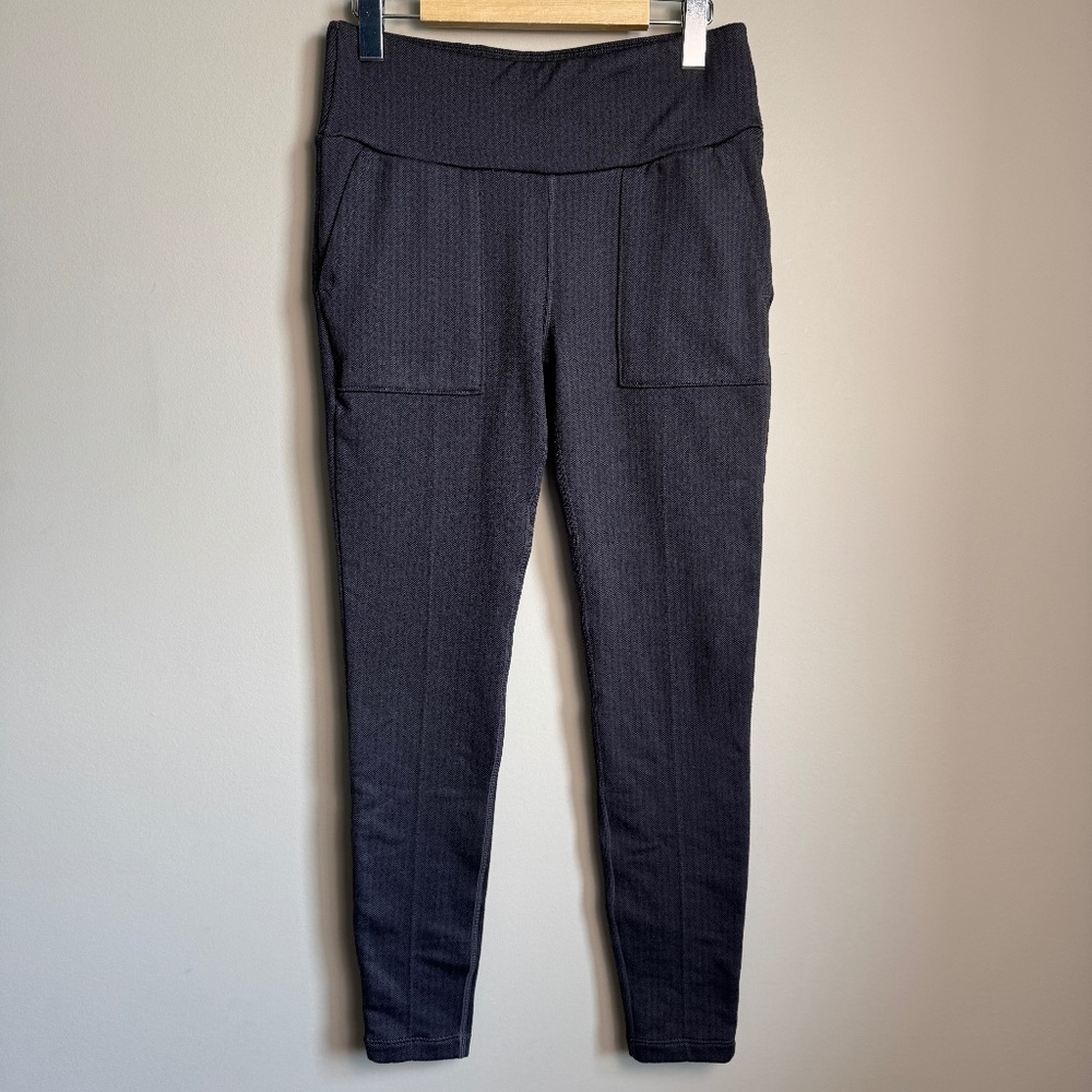 Mondetta Women's Performance Herringbone Legging Pant Pull On Gray Size M Active